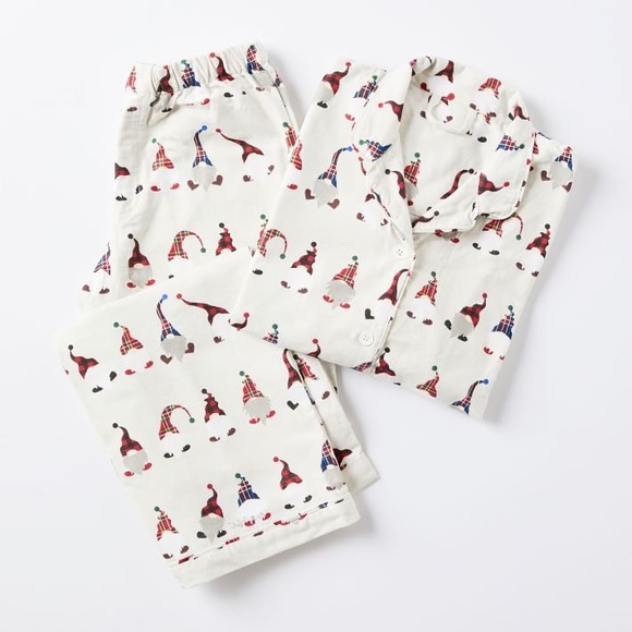 Holiday Gnome Organic Flannel Pajama Set L - Picture 3 of 8